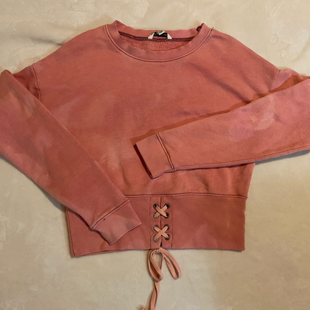 Pink tie-dye sweatshirt